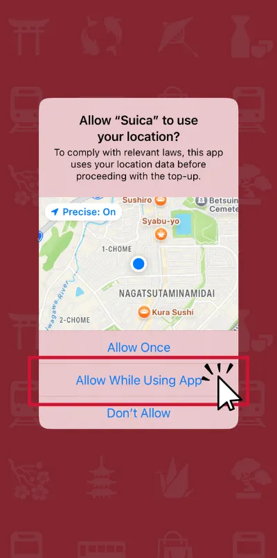 Enable Location Services when prompted