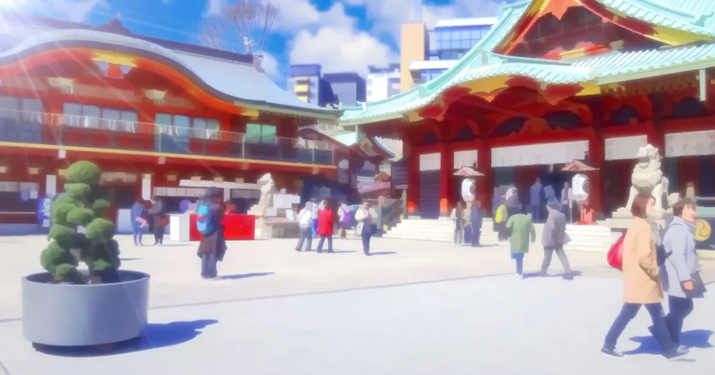 This picture is the image in kanda Myojin.